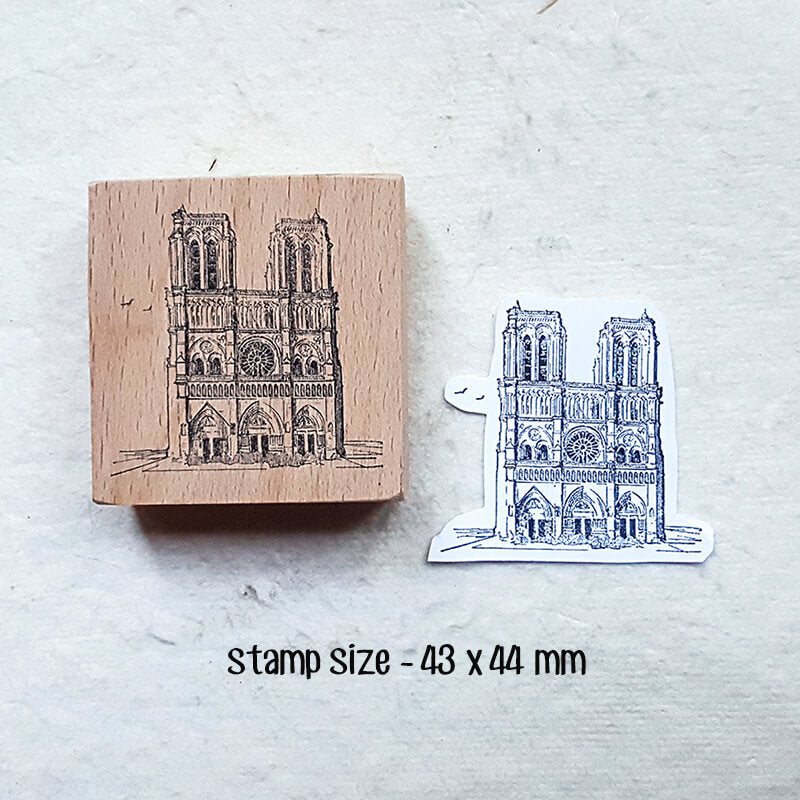 Travelogue City Landmarks Scrapbooking Wooden Stamp