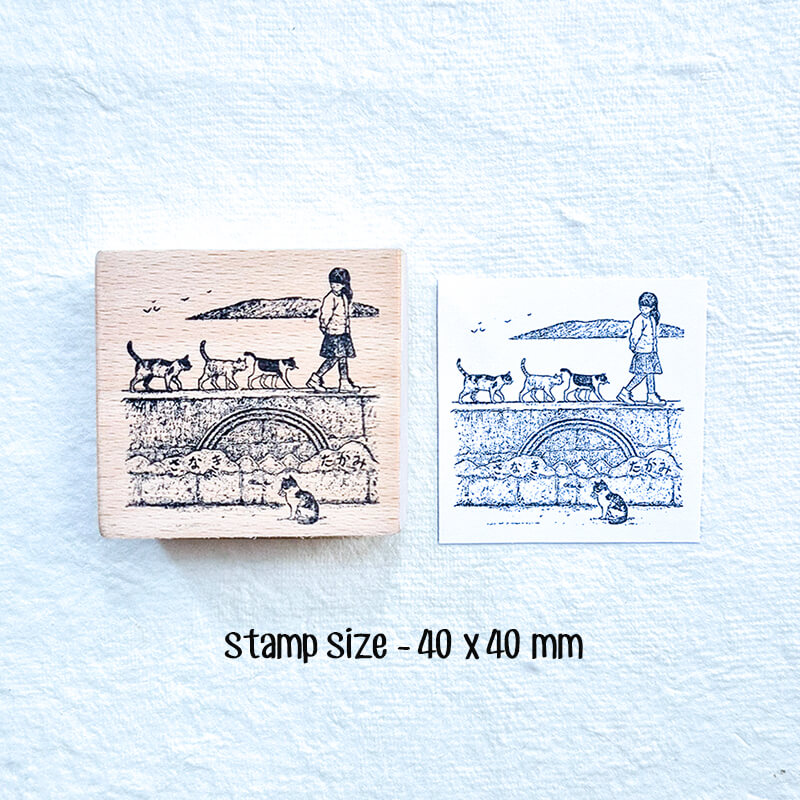 Daily Life Travelogue Scrapbooking Wooden Stamp