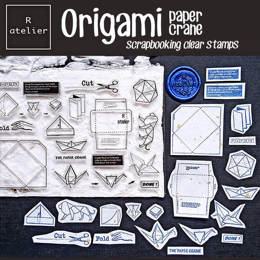 origami paper crane Scrapbooking Clear Stamps