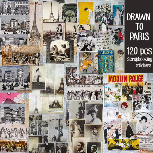 Drawn to Paris (120 stickers VALUE PACK)
