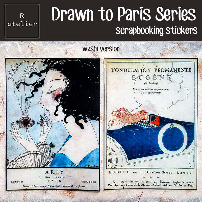 Drawn to Paris Series Scrapbooking Washi Stickers