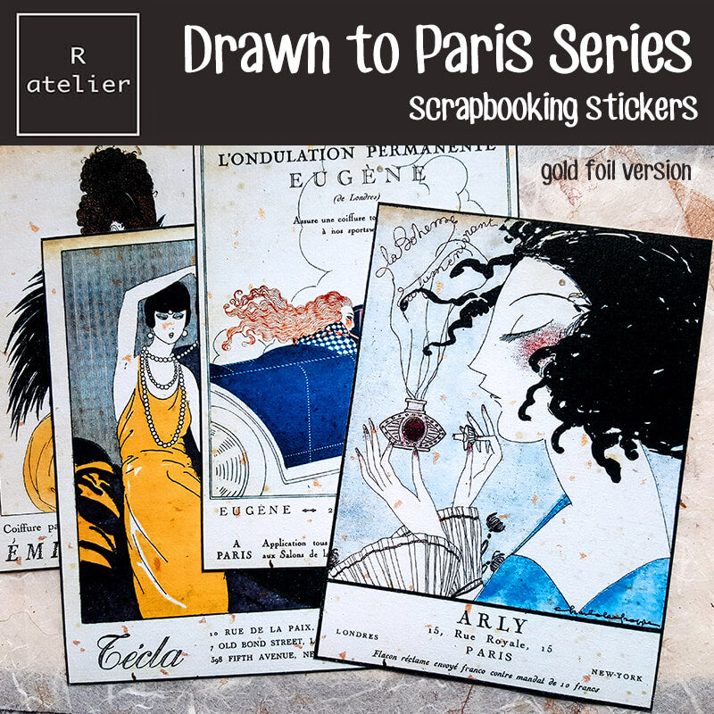 Drawn to Paris Series Scrapbooking Washi Stickers