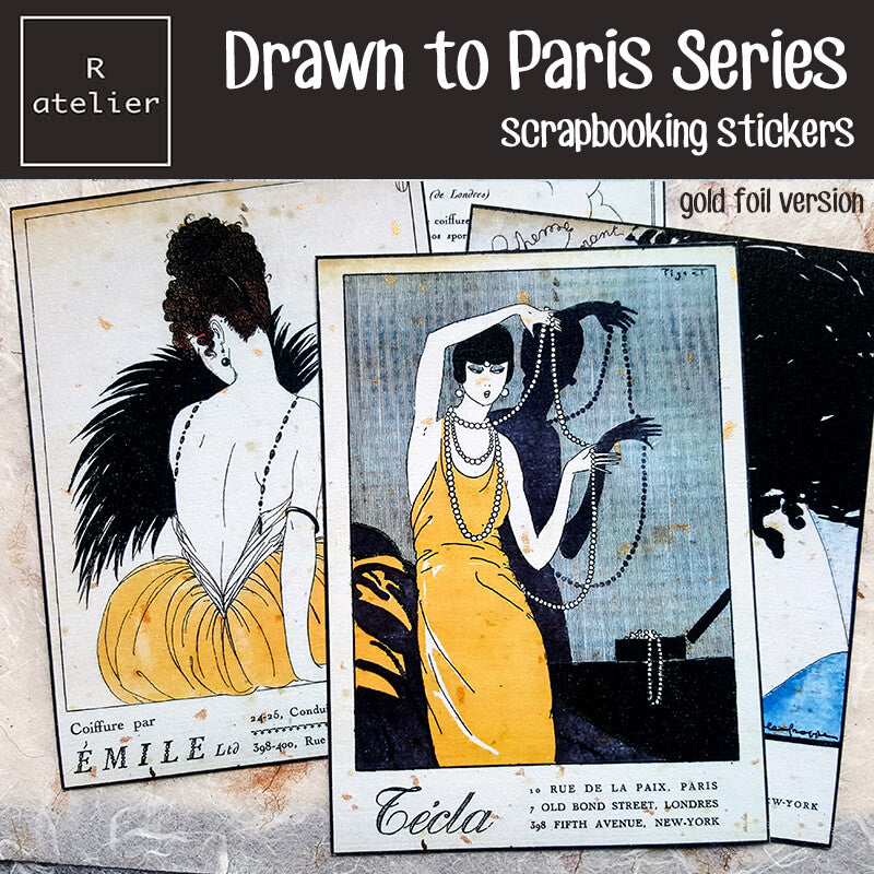 Drawn to Paris Series Scrapbooking Washi Stickers