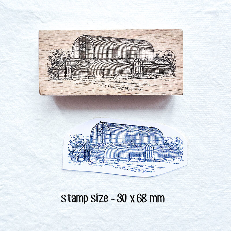 Botanical Garden Tropical Greenhouse Scrapbooking Wooden Stamp