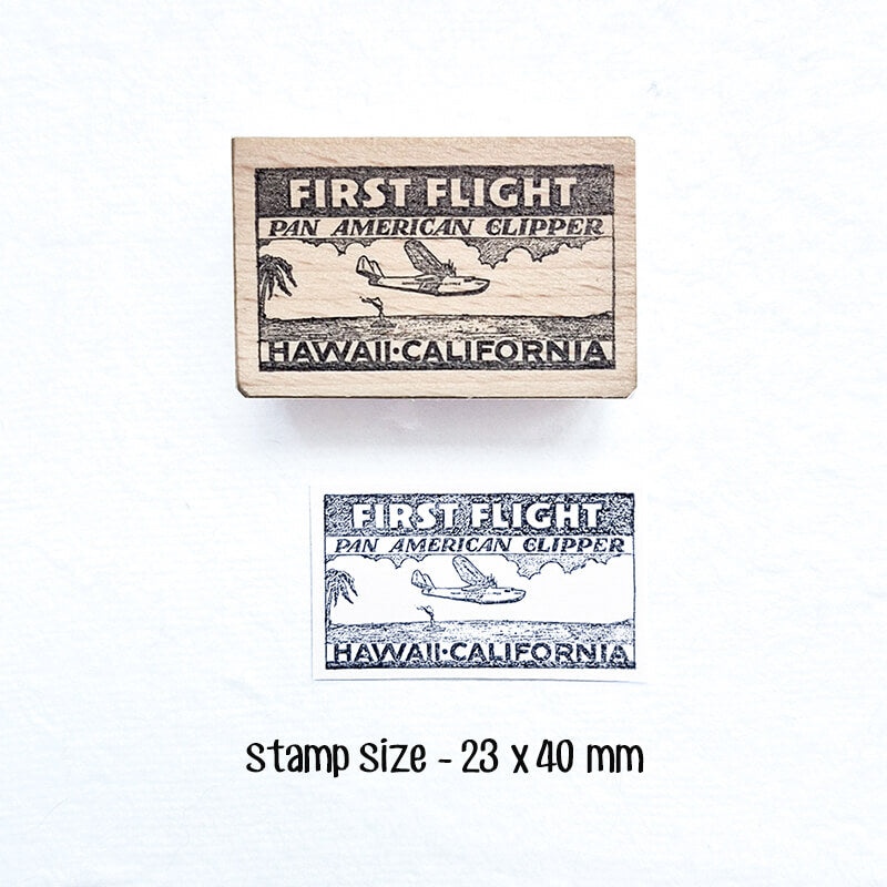 Commemorative 1st Flight Air Mail Postmarks Scrapbooking Wooden Stamp