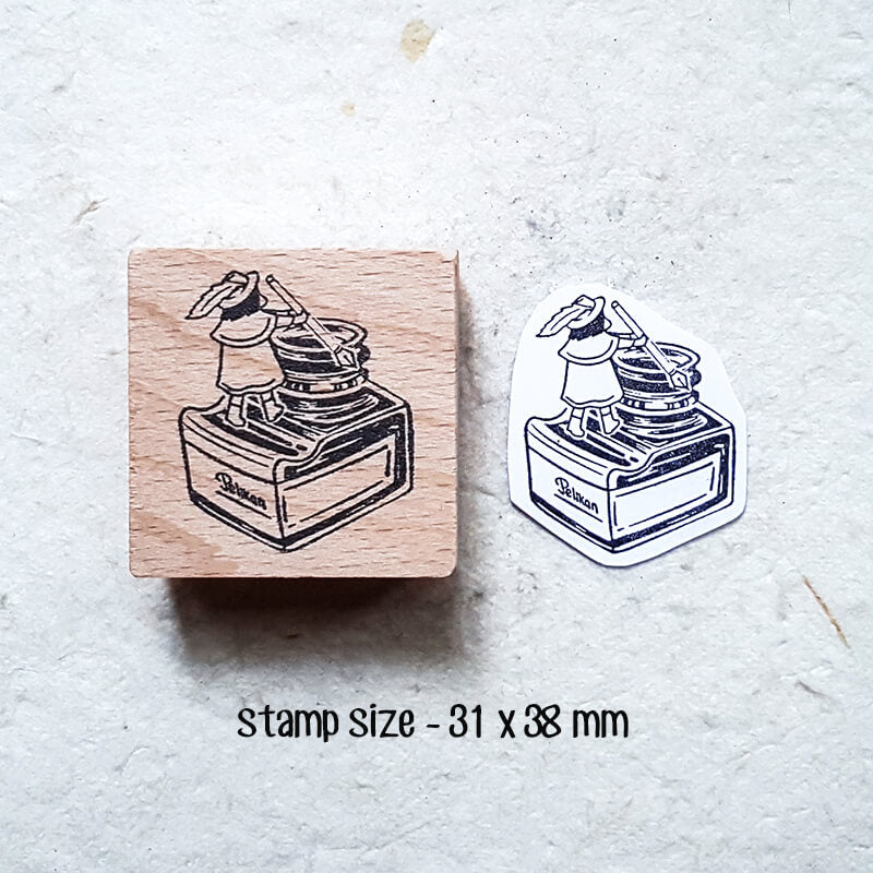 Retro Typewriters Scrapbooking Wooden Stamp