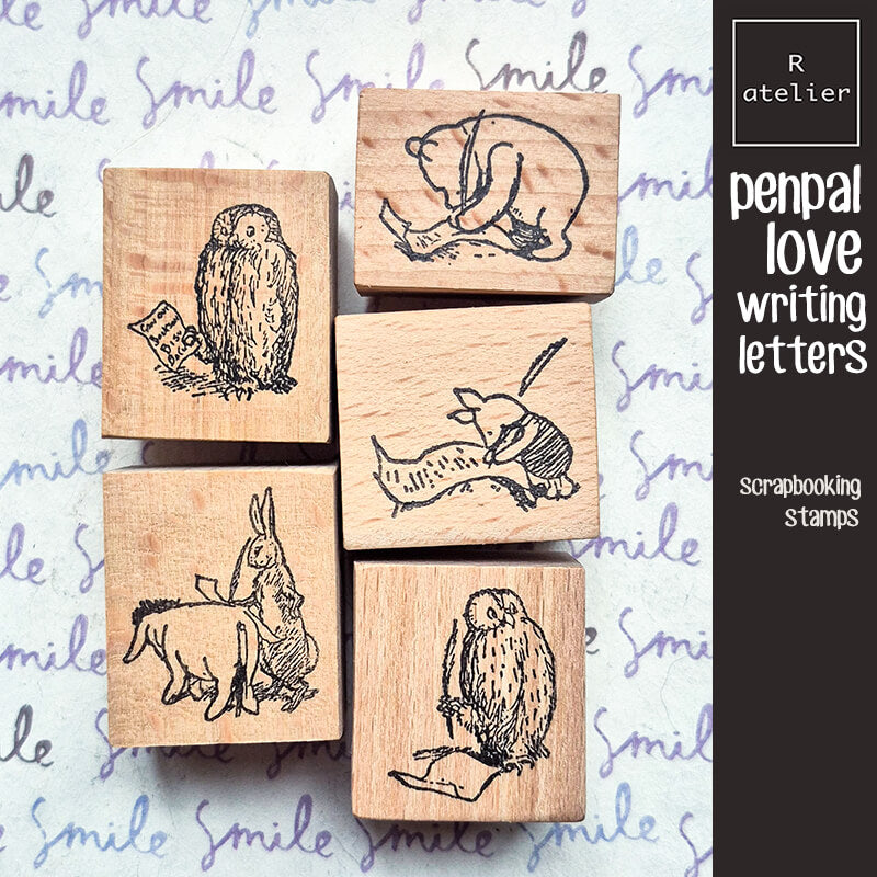 Penpal Love Writing Letters Scrapbooking Wooden Stamp