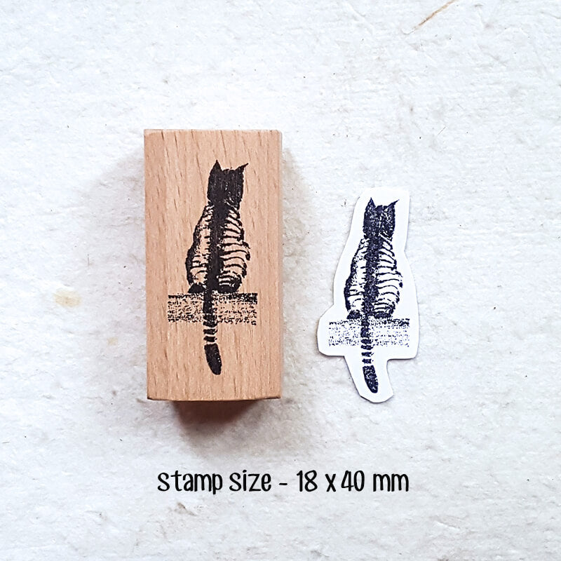 It's a Wonderful Cat Life Scrapbooking Wooden Stamp