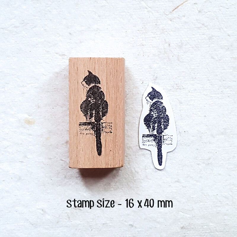 It's a Wonderful Cat Life Scrapbooking Wooden Stamp