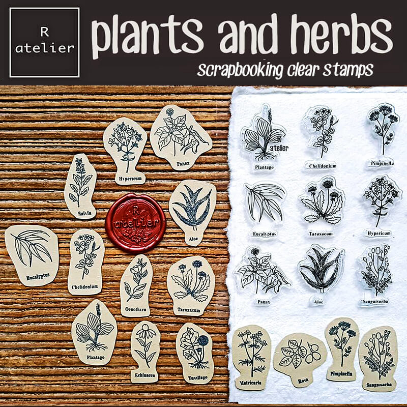 Botanical Ephemera Scrapbooking Clear Stamps