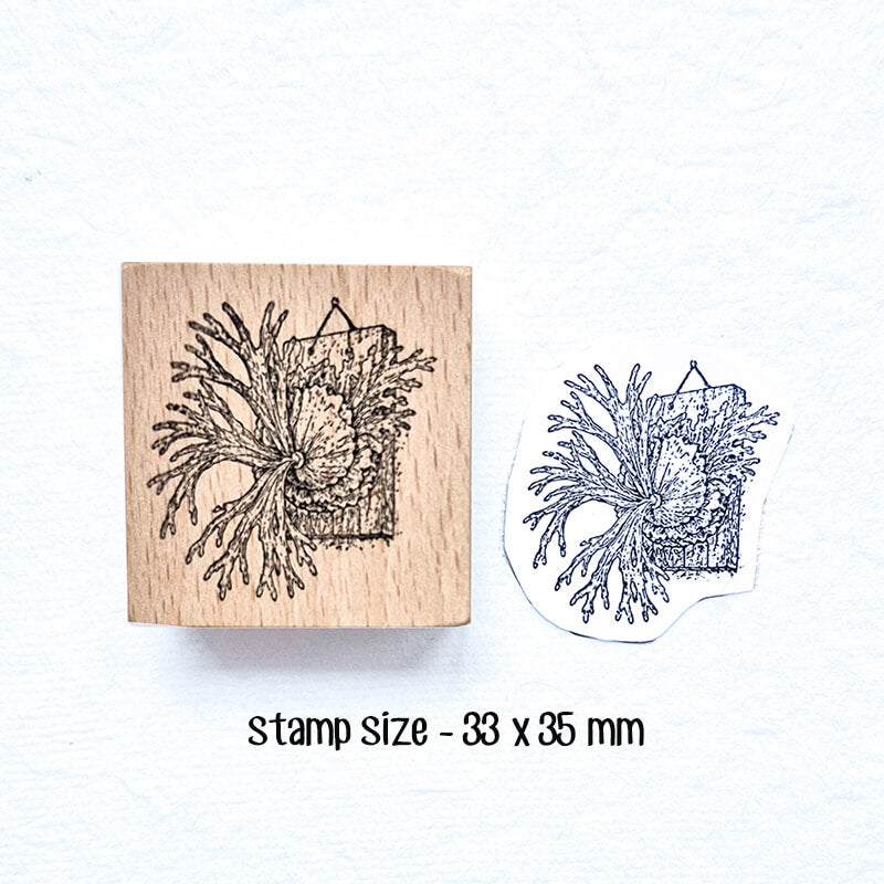 Plant Lovers Botanical Scrapbooking Wooden Stamp