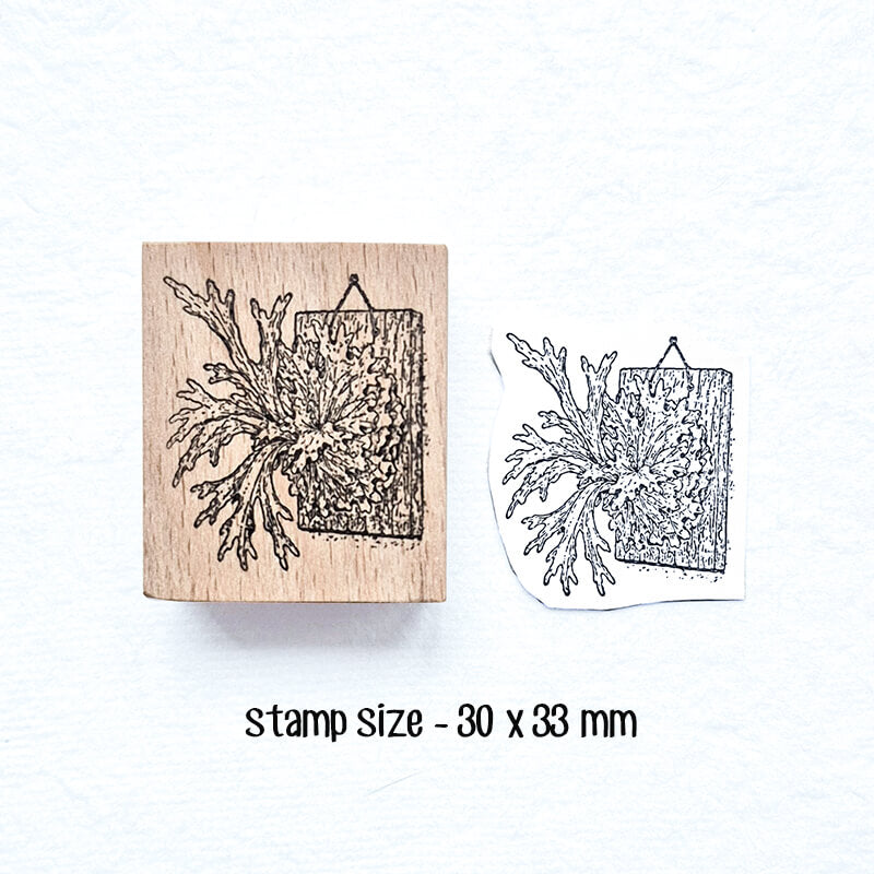 Plant Lovers Botanical Scrapbooking Wooden Stamp