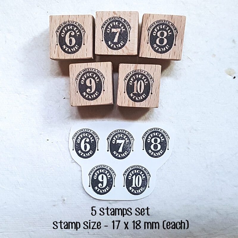 Numbers Numerals Postmarks Postal Ephemera Scrapbooking Wooden Stamp