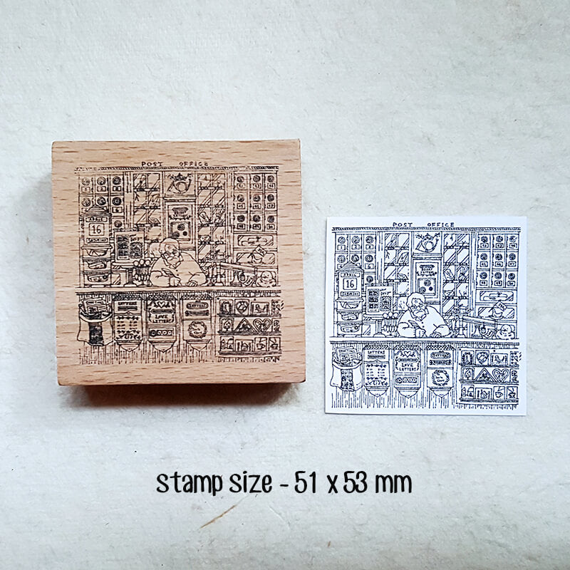 Postmarks Postal Ephemera Scrapbooking Wooden Stamp