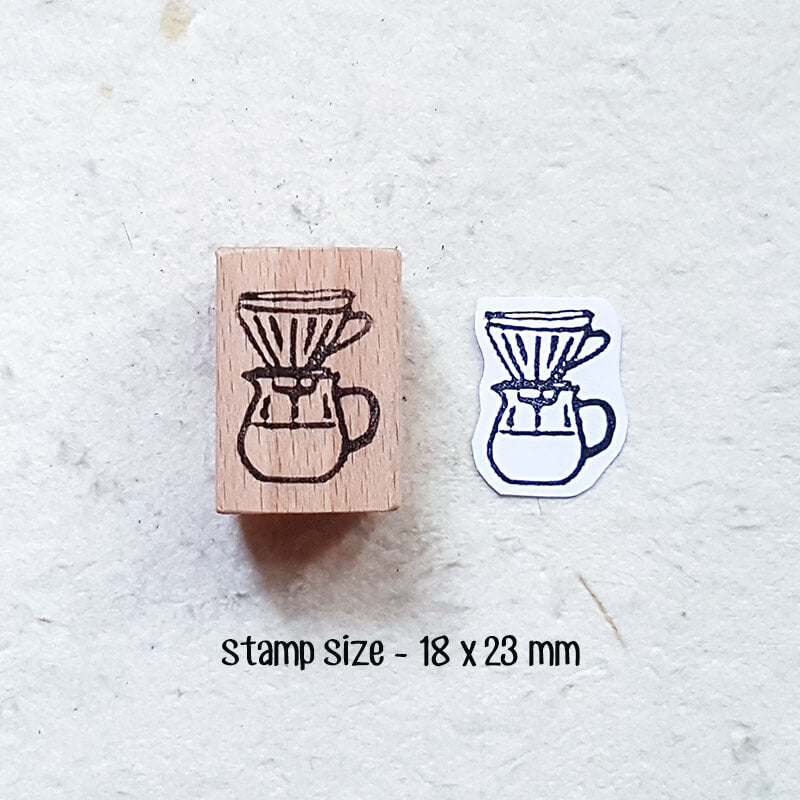 Espresso Coffee Lovers Mini Scrapbooking Wooden Stamp