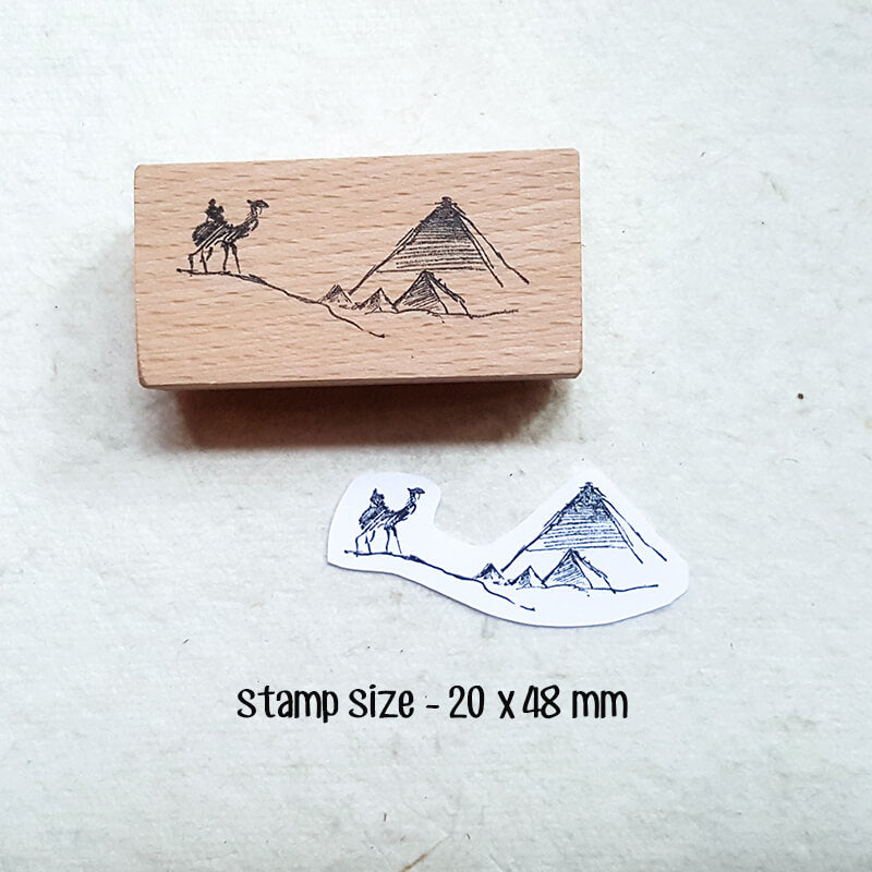 Travelogue City Landmarks Scrapbooking Wooden Stamp