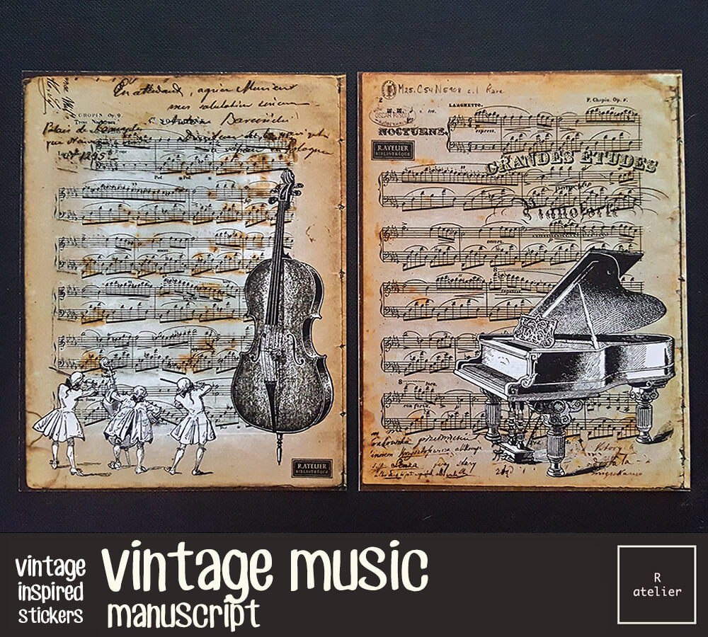 Vintage Music Manuscript Stickers