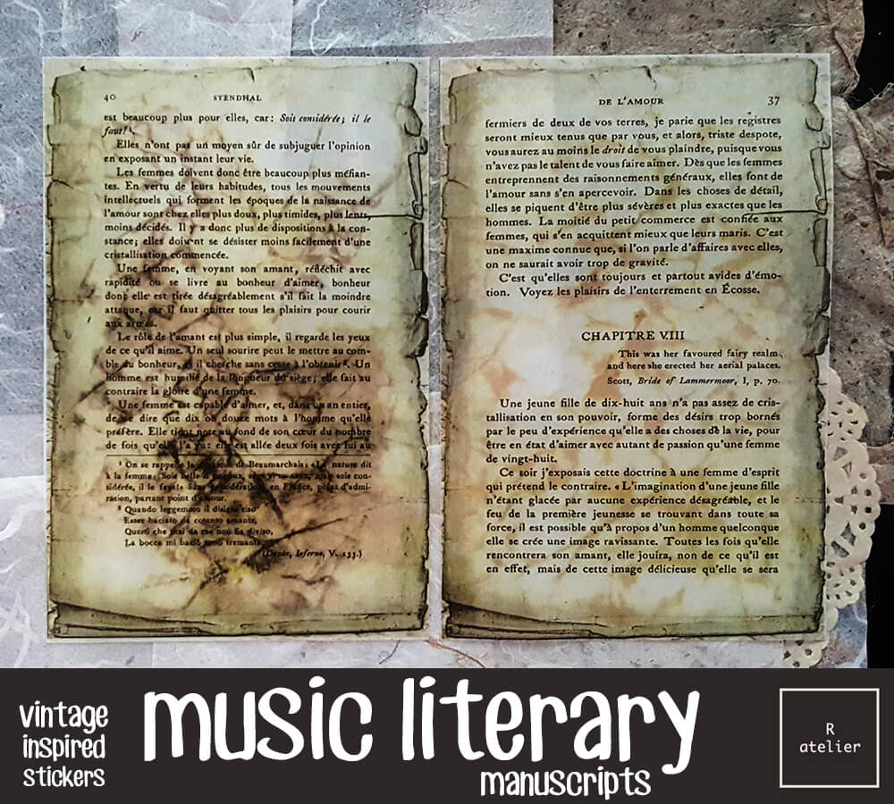 Music Literary Scrapbooking Washi Stickers