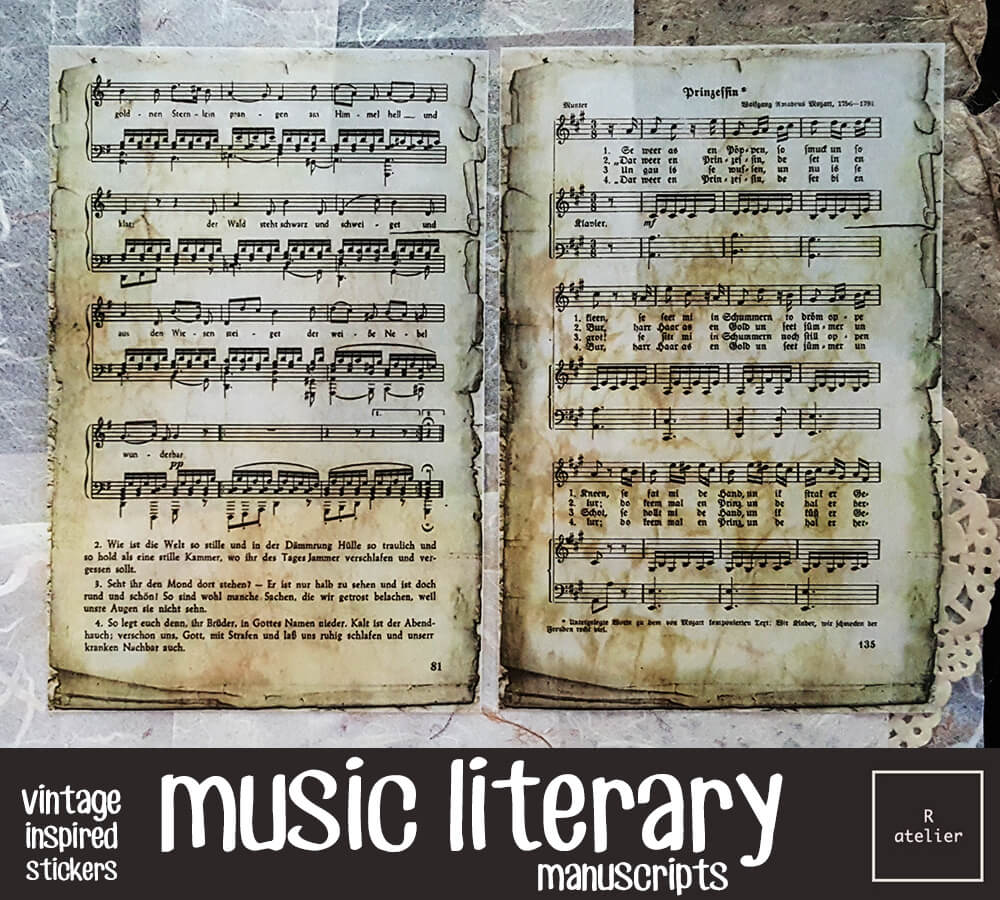 Music Literary Scrapbooking Washi Stickers