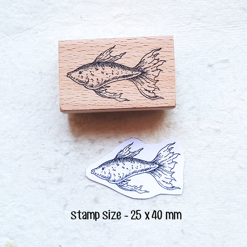 Ocean Saltwater Fish Scrapbooking Wooden Stamp