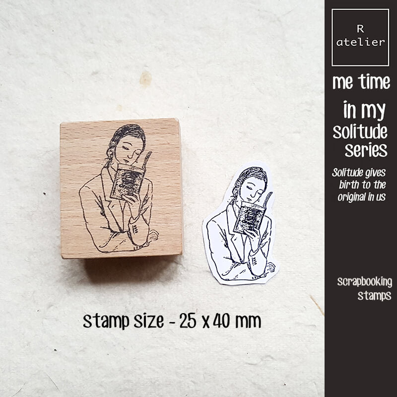 Me Time Self-Care Scrapbooking Wooden Stamp