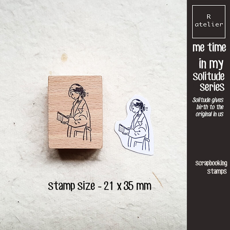 Me Time Self-Care Scrapbooking Wooden Stamp