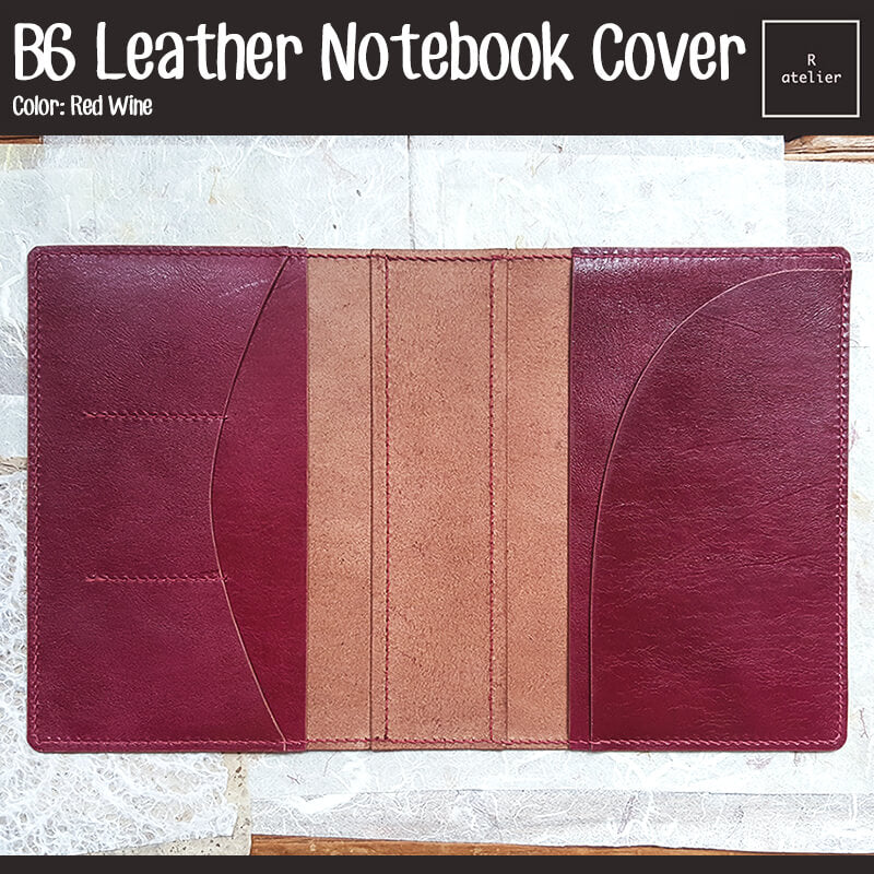 R.atelier B6 Stalogy Leather Folio | Red Wine