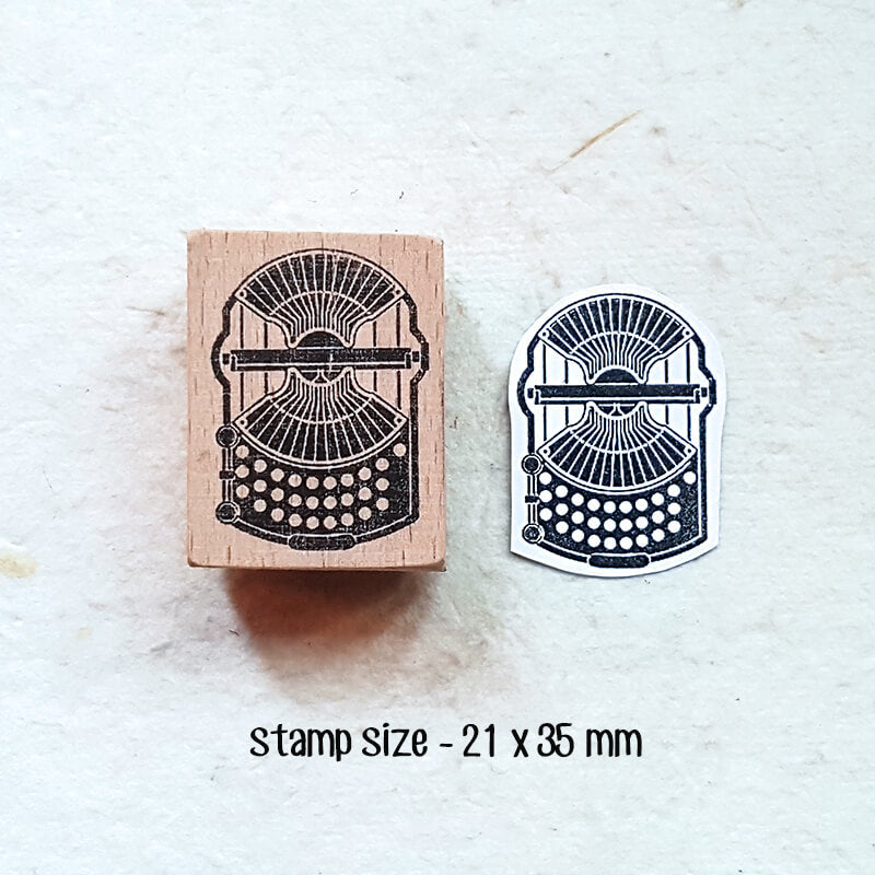 Retro Typewriters Scrapbooking Wooden Stamp