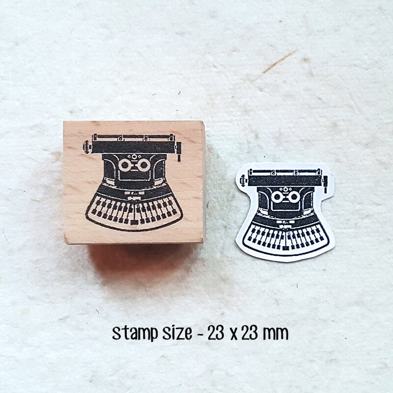 Retro Typewriters Scrapbooking Wooden Stamp