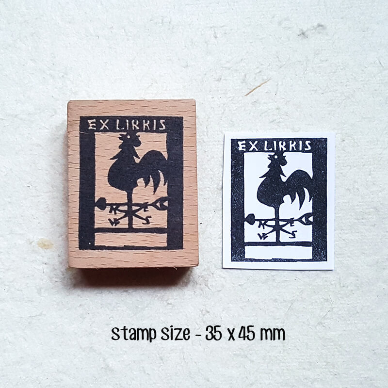 Bookplate Ex Libris Library Card Book Lovers Scrapbooking Wooden Stamp