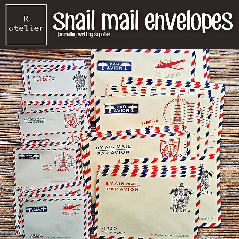 Vintage Theme Snail Mail Scrapbooking Envelopes