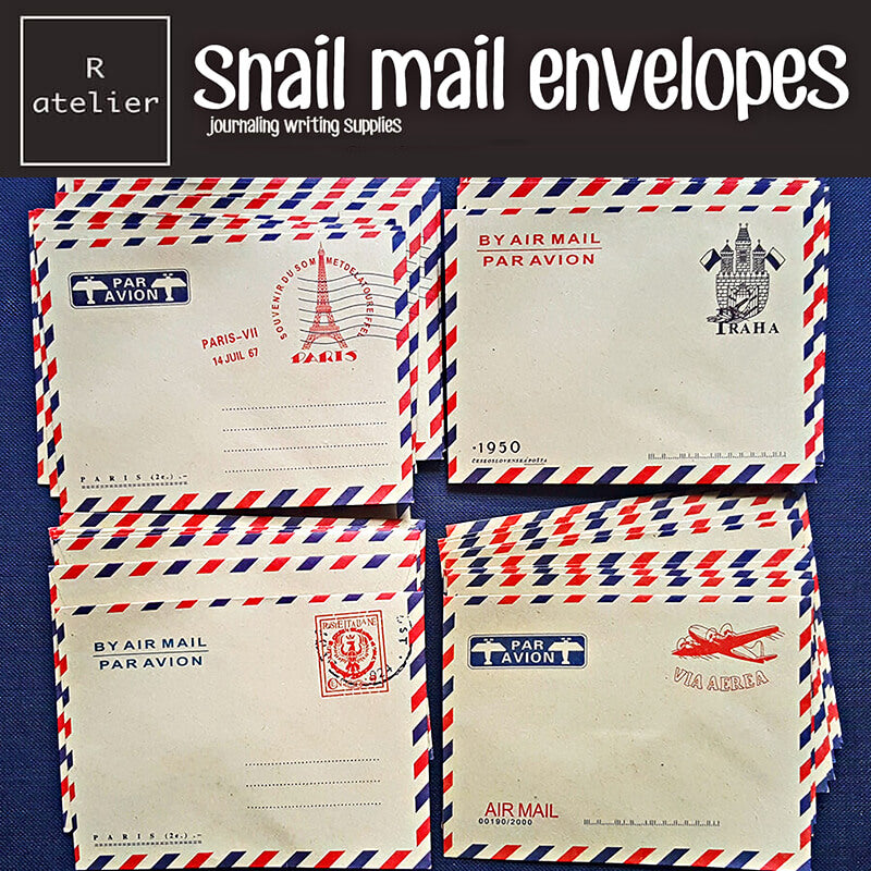 Vintage Theme Snail Mail Scrapbooking Envelopes