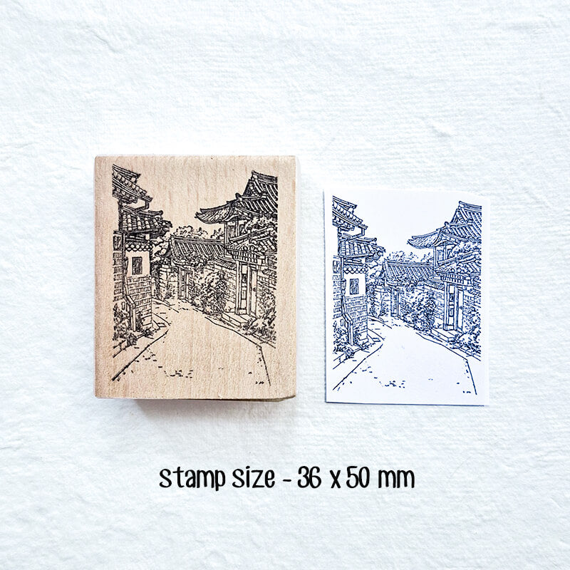 Asian Adventure Getaway Travelogue Scrapbooking Wooden Stamp