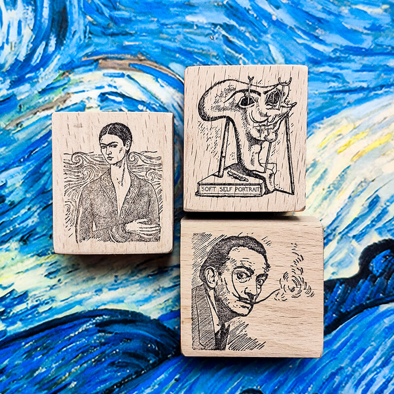 Modern Art Artists Scrapbooking Stamp