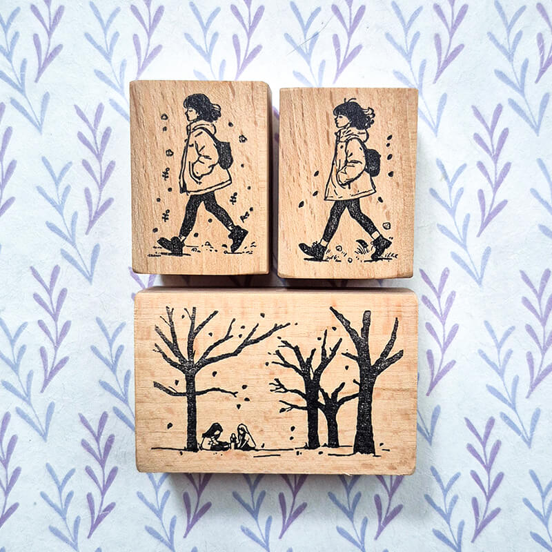Autumn Cozy Mood Fall Winter Season Scrapbooking Wooden Stamp