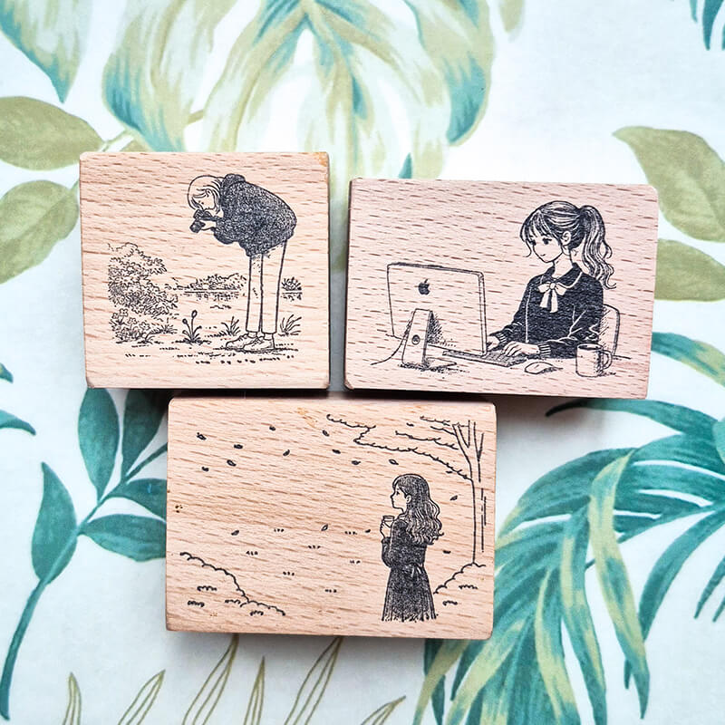 Daily Life Me Time Scrapbooking Wooden Stamp