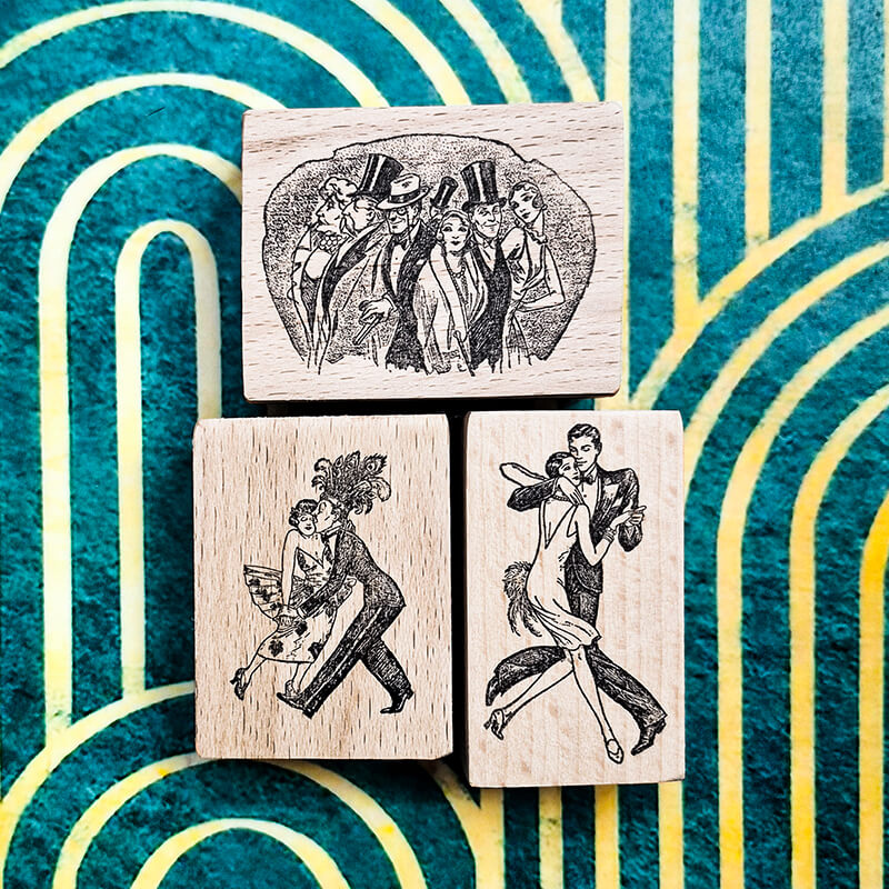 New York Roaring 20s Jazz Broadway Gatsby Scrapbooking Wooden Stamp