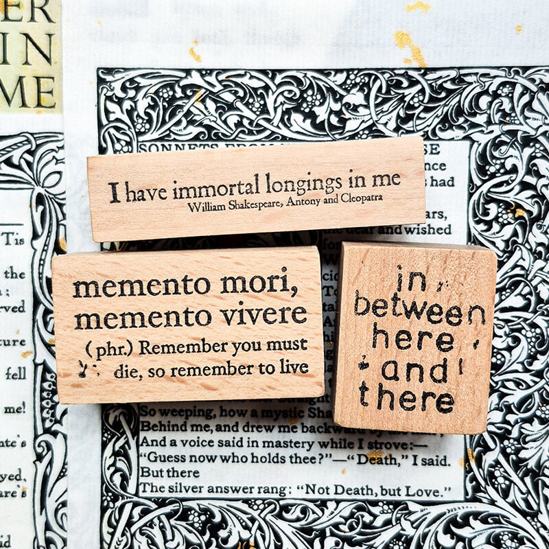 Literary Romantic Love Quotes Scrapbooking Wooden Stamp
