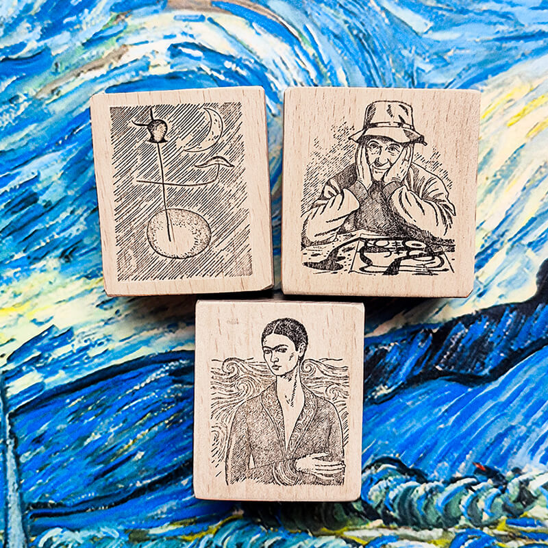 Modern Art Artists Scrapbooking Stamp