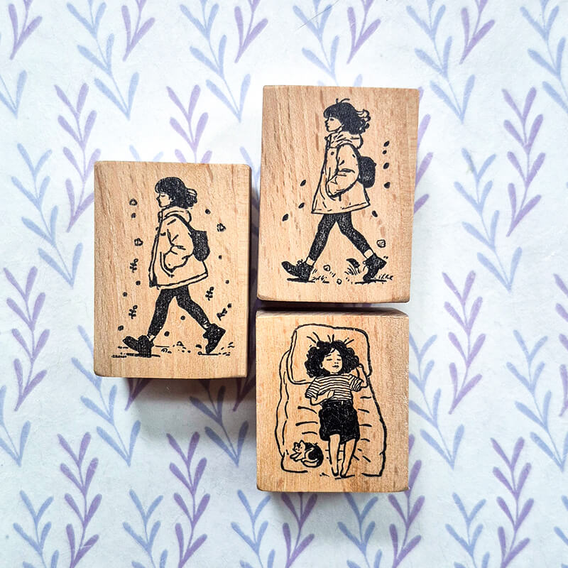 Autumn Cozy Mood Fall Winter Season Scrapbooking Wooden Stamp