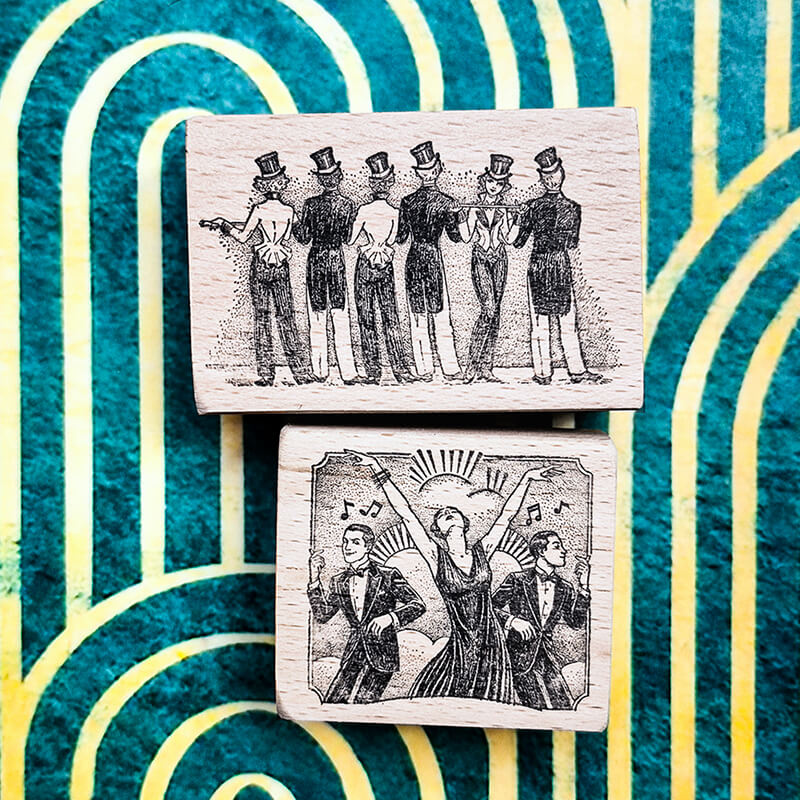 New York Roaring 20s Jazz Broadway Gatsby Scrapbooking Wooden Stamp