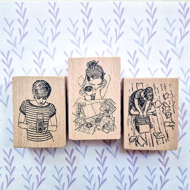 Favorite Pastimes Self-Care Me Time Scrapbooking Wooden Stamp
