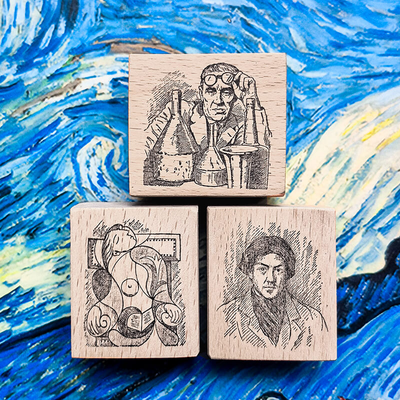 Modern Art Artists Scrapbooking Stamp