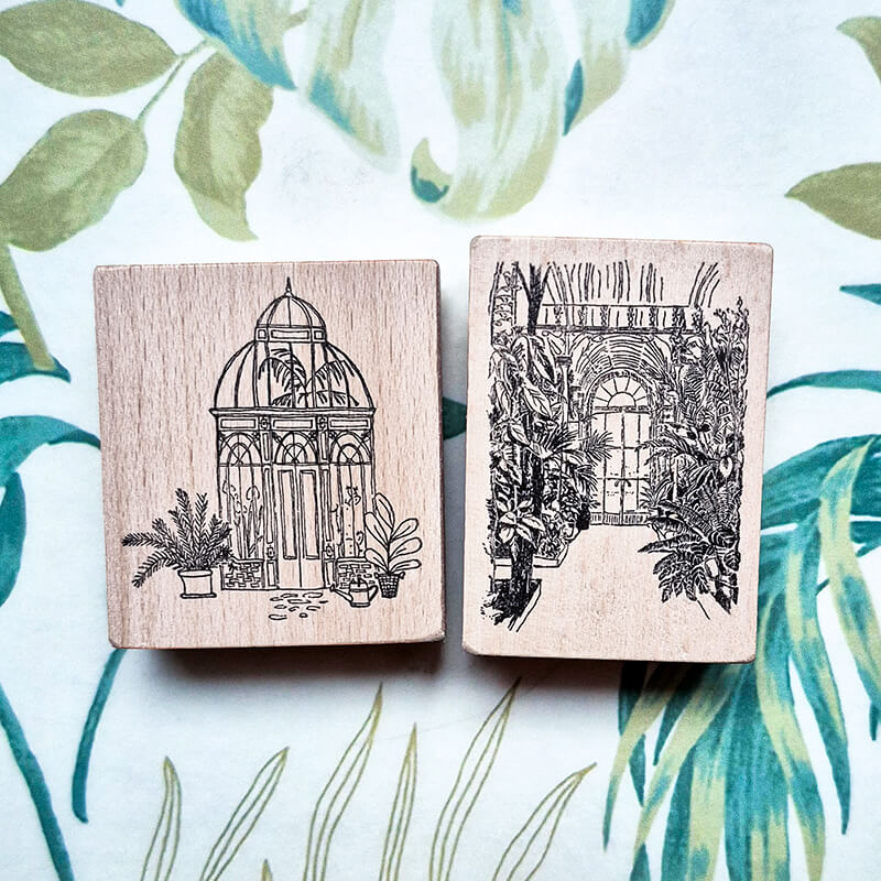 Plant Lovers Botanical Scrapbooking Wooden Stamp