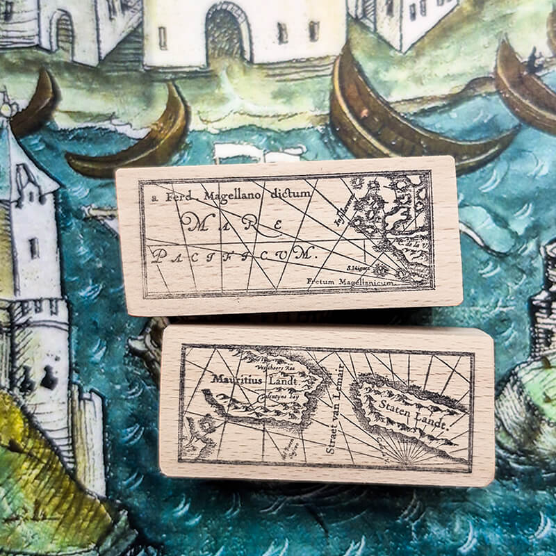 Tall Ships Galleons Age of Discovery Scrapbooking Stamp