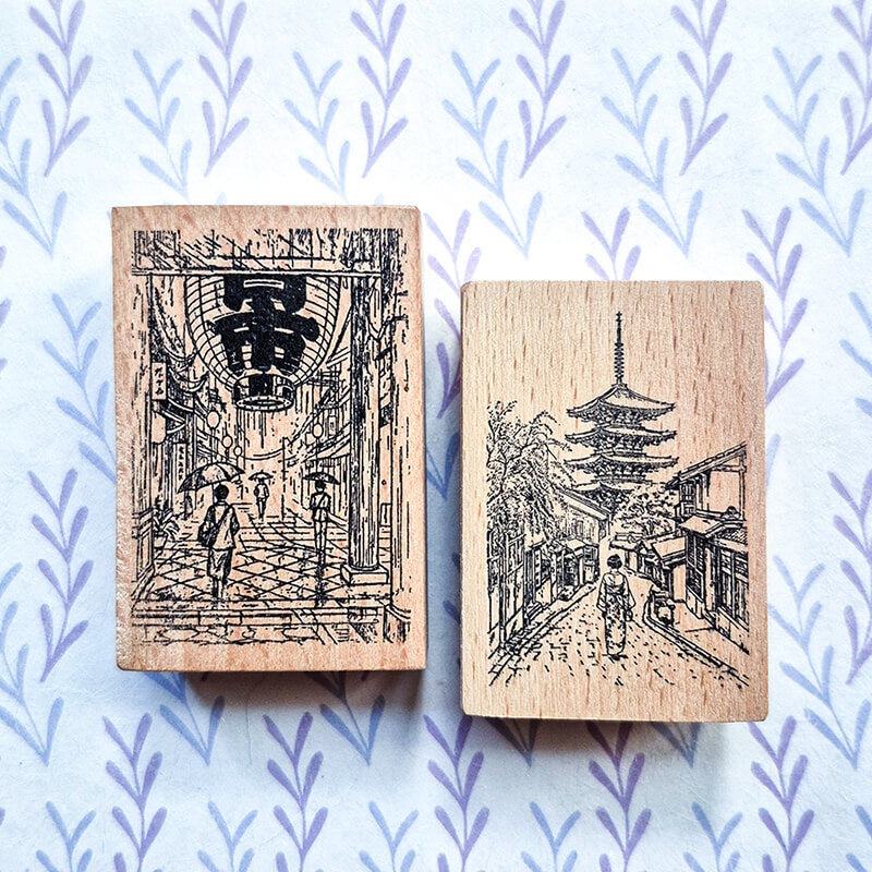 Asian Adventure Getaway Travelogue Scrapbooking Wooden Stamp