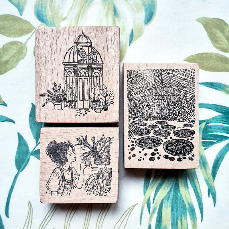 Plant Lovers Botanical Scrapbooking Wooden Stamp