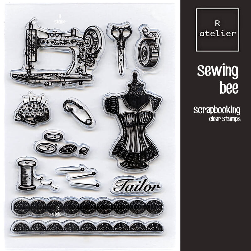 Sewing Bee Scrapbooking Clear Stamps