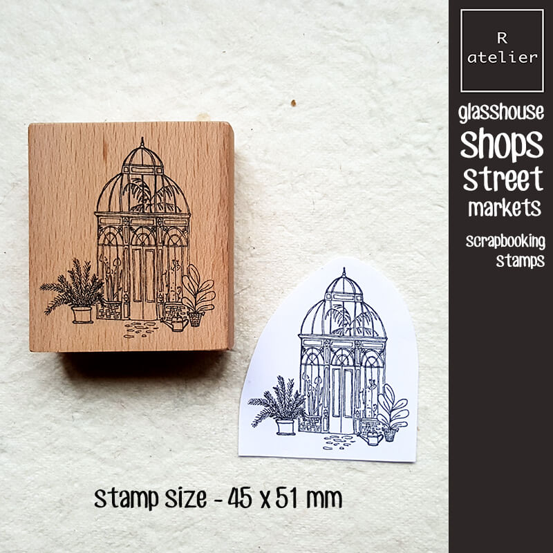 Glasshouse Shops Street Markets Scrapbooking Wooden Stamps