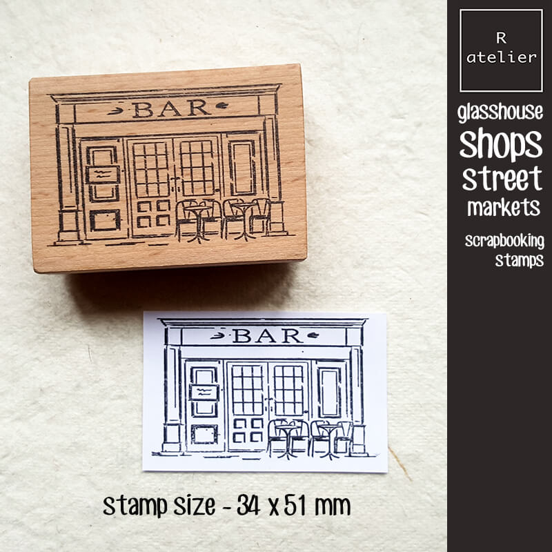 Glasshouse Shops Street Markets Scrapbooking Wooden Stamps